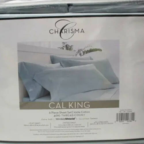 Charisma Cal King Sheet Set -Grey -6-Piece HOG-0Home Office Garden online marketplace