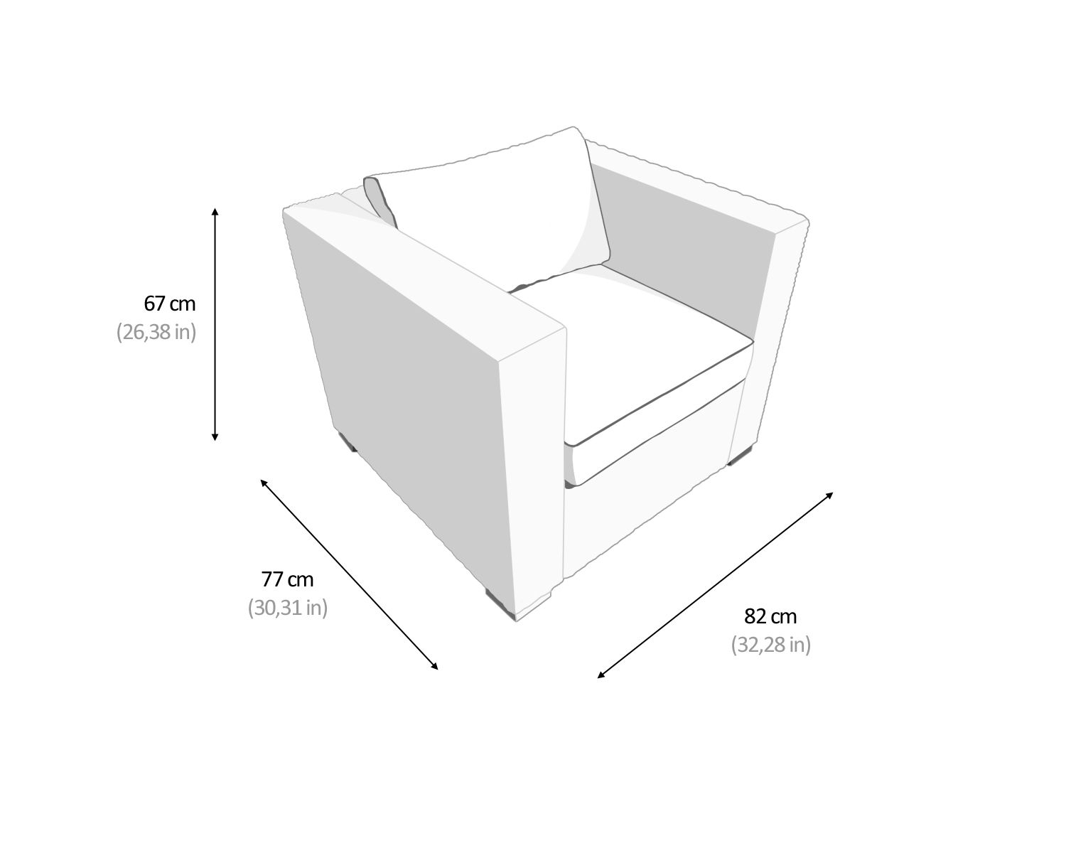 1 Seat Rattan Garden Sofa Home Office Garden | HOG-HomeOfficeGarden | HOG-Home.Office.Garden