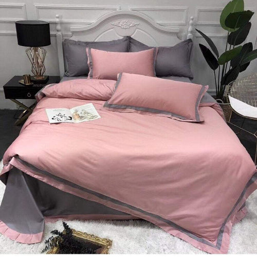 10pc Bedding Set with Duvet Covers & 6 Pillowcases - Pink @HOG - Home Office Garden Online Marketplace