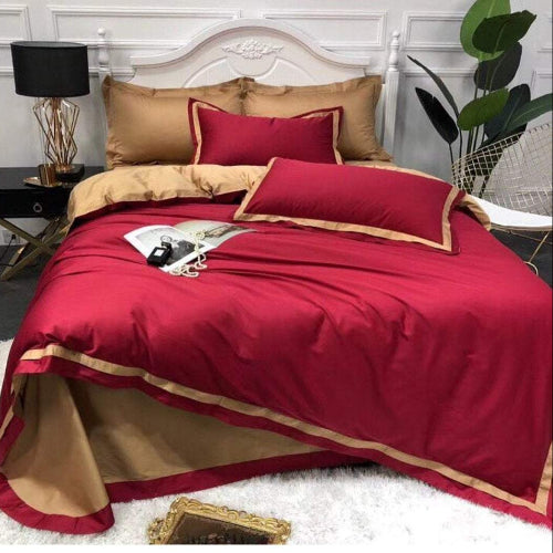10pc Bedding Set with Duvet Covers & 6 Pillowcases - Red @HOG - Home Office Garden Online Marketplace