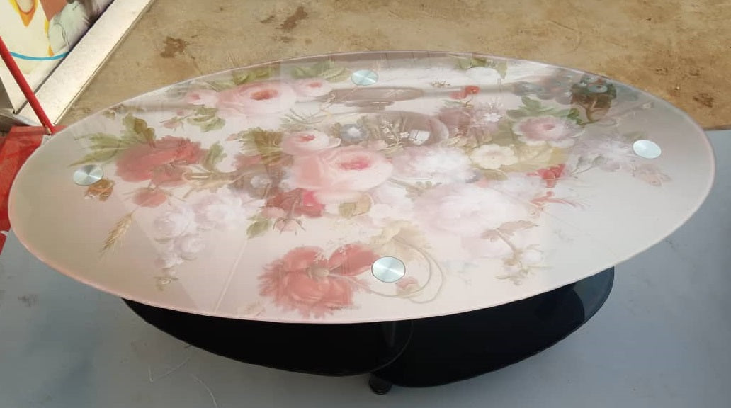 Tempered glass table with flower top Home Office Garden | HOG-HomeOfficeGarden | online marketplace