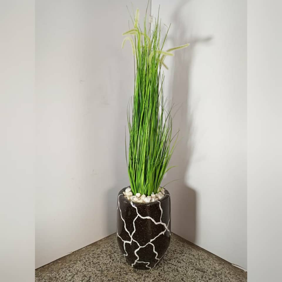 120cm Reed Potted Plant Plus Fiberglass Pot Home Office Garden | HOG-HomeOfficeGarden | online marketplace