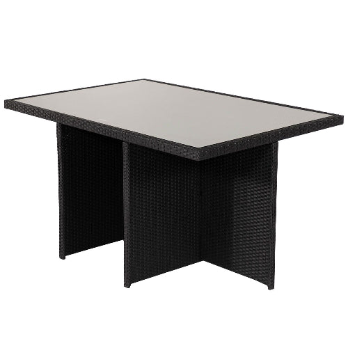 13 Piece Rattan Garden Cube Set in Black. @HOG - Home Office Garden Online Marketplace