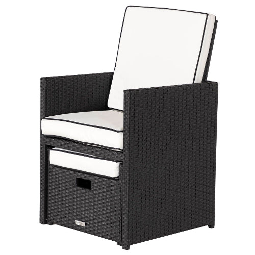 13 Piece Rattan Garden Cube Set in Black. @HOG - Home Office Garden Online Marketplace