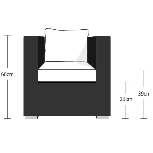 1 Seat Rattan Garden Sofa. @HOG - Home Office Garden Online Marketplace