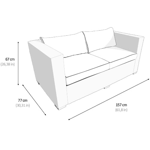 2 Seat Rattan Garden Sofa. @HOG - Home Office Garden Online Marketplace