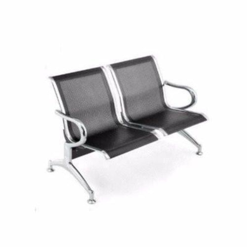 2 Seater Reception Metal Bench - Black. @HOG - Home Office Garden Online Marketplace