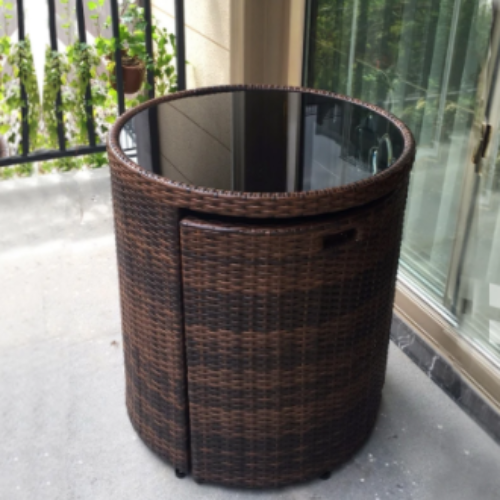 2 Seater Round Compact Rattan Bistro Furniture Set. @HOG - Home Office Garden Online Marketplace