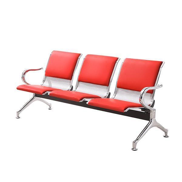 3 Seater Reception Bench-Partly Leather Red Home Office Garden | HOG-HomeOfficeGarden | HOG-Home.Office.Garden