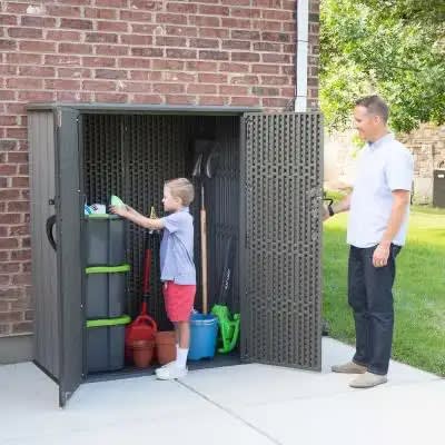 Lifetime Vertical Storage Shed - 53 Cubic Feet Home Office Garden | HOG-HomeOfficeGarden | online marketplace