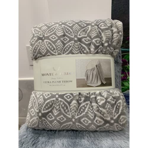 Monte & Jardin Luxury Collection - Ultra Plush Throw 60 X 70" - Light Grey Home Office Garden | HOG-HomeOfficeGarden | online marketplace