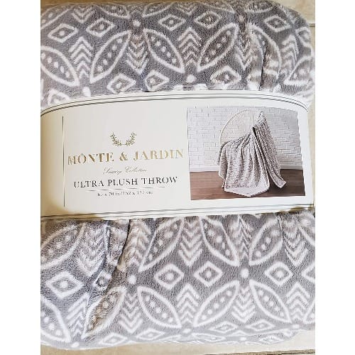 Monte & Jardin Luxury Collection - Ultra Plush Throw 60 X 70" - Light Grey Home Office Garden | HOG-HomeOfficeGarden | online marketplace