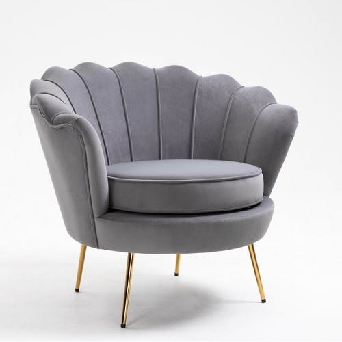 Costco Velvet Accent Chair With Metal Legs Home Office Garden | HOG-HomeOfficeGarden | HOG-Home.Office.Garden