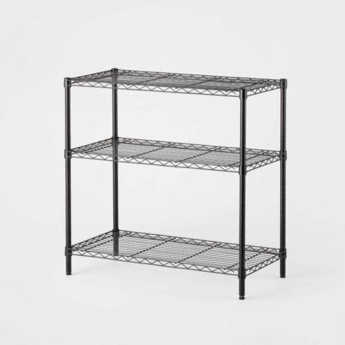 3 Tier Wide Wire Shelf - Black Home Office Garden | HOG-HomeOfficeGarden | HOG-Home.Office.Garden