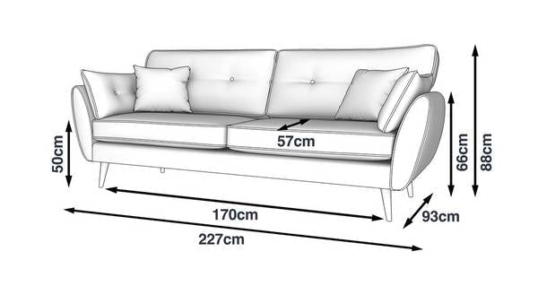 3 Seater Zinc Sofa @HOG - Home Office Garden Online Marketplace