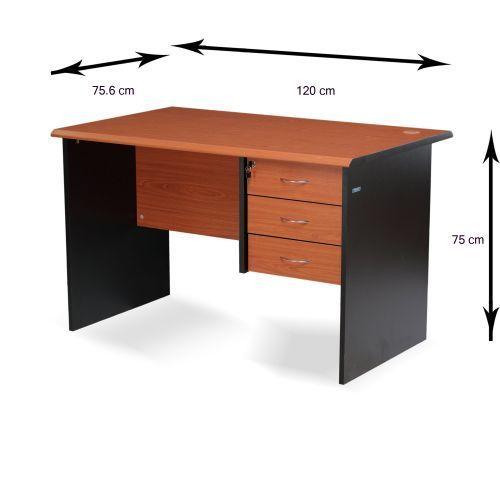 4 feet Office Table with 3 Drawers-Cherry-BLKLHome Office Garden | HOG-HomeOfficeGarden | HOG-Home.Office.Garden