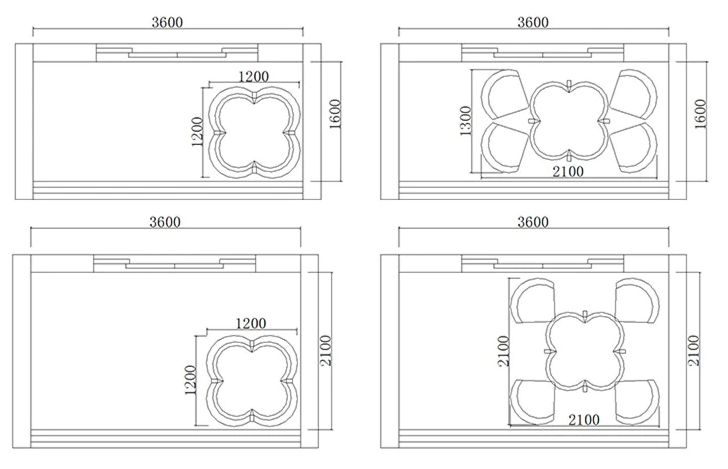 4 Seater Compact Rattan Dining Furniture Set Home Office Garden | HOG-HomeOfficeGarden | HOG-Home.Office.Garden