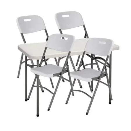 4-seater Plastic Table + 4 Chairs Home Office Garden | HOG-HomeOfficeGarden | HOG-Home.Office.Garden