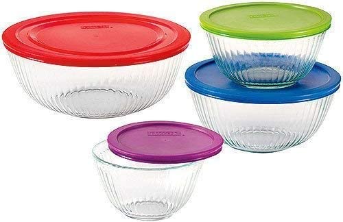 Pyrex 8-piece 100 Years Glass Mixing Bowl Set (Limited Edition) - Assorted Colors Lids Home, Office, Garden online marketplace