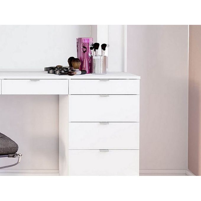 Birlea - Chloe 7 Drawer Dressing Table And Mirror - White Home, Office, Garden online marketplace