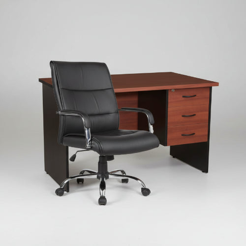 4 Feet Office Desk + Leather Swivel Chair - 107 @HOG - Home Office Garden Online Marketplace
