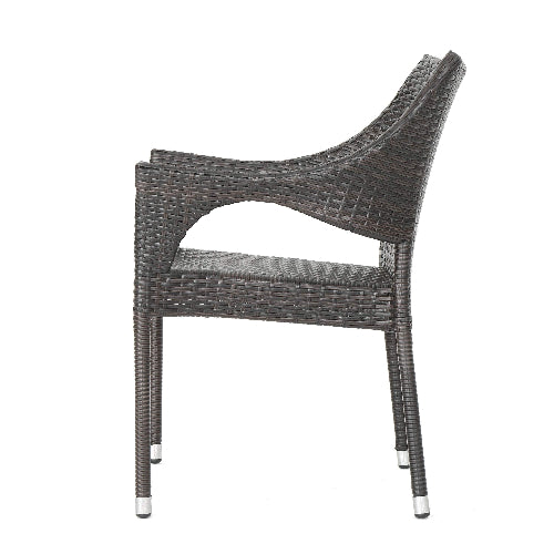 4 Piece Rattan Chat Set with Stacking Chairs and Hourglass Side Table. @HOG - Home Office Garden Online Marketplace