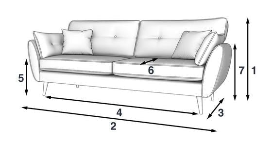 4 Seater Zinc Sofa @HOG - Home Office Garden Online Marketplace
