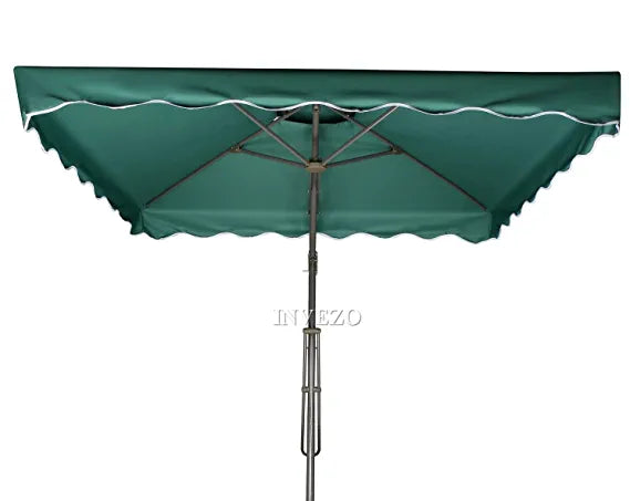 Invezo Impression 2.2 Sq Mtr. Square Garden Umbrella (Green) with Heavy Base. HOG-Home, Office, Garden online marketplace. Buy now pay option with 0% interest rate. Nationwide delivery