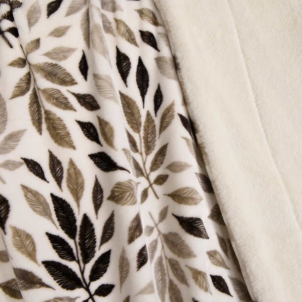 Life Comfort Ultimate Faux Fur Throw -Floral Tan Home Office Garden | HOG-HomeOfficeGarden | online marketplace