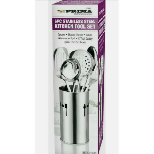Prima Stainless Steel Kitchen Cooking Tool Utensil Set - 6 Pieces