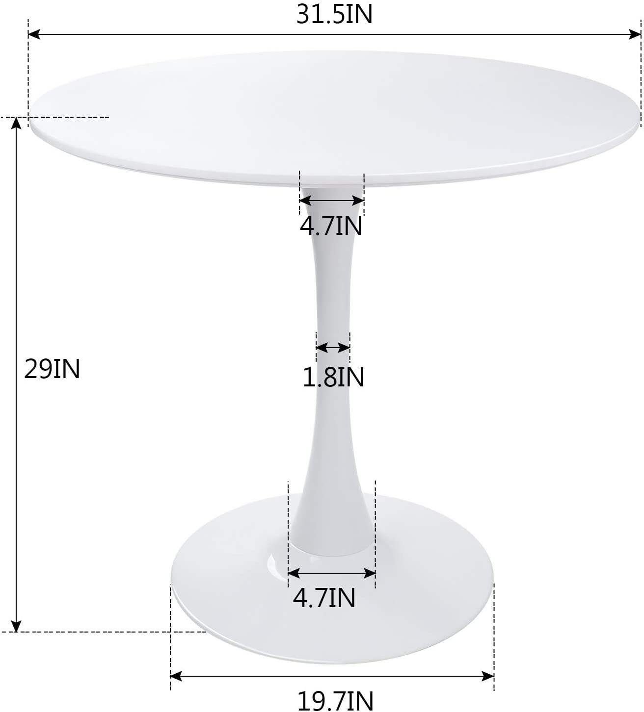 Tulip 4 Seater Round Dining Table and Chair set | HOG- Home. Office. Garden online marketplace