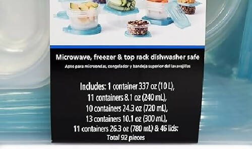 Mainstays Teal Food Storage Container Set 92 pieces HOG marketplace