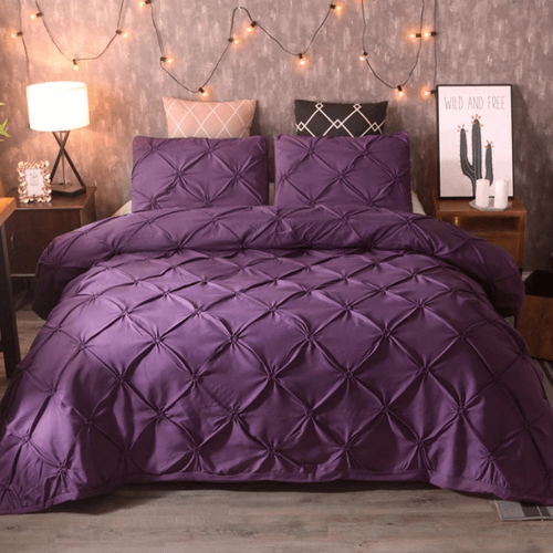 8 100% America Cotton Bedding Set Uniquely Designed - PURPLE @HOG - Home Office Garden Online Marketplace