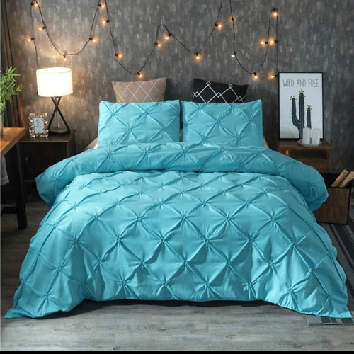 8 100% America Cotton Bedding Set Uniquely Designed - SKY BLUE @HOG - Home Office Garden Online Marketplace
