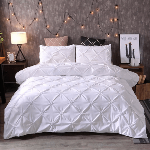 8 100% America Cotton Bedding Set Uniquely Designed - WHITE @HOG - Home Office Garden Online Marketplace