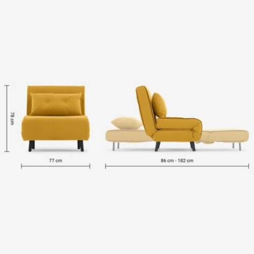 Haru Single Sofa Bed Butter - Yellow