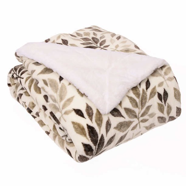 Life Comfort Ultimate Faux Fur Throw -Floral Tan Home Office Garden | HOG-HomeOfficeGarden | online marketplace