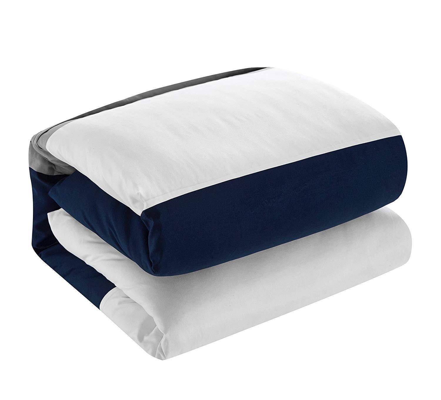 8pc Bedding Set with Duvet covers & 4 pillow cases-Navy Home Office Garden | HOG-HomeOfficeGarden | online marketplace