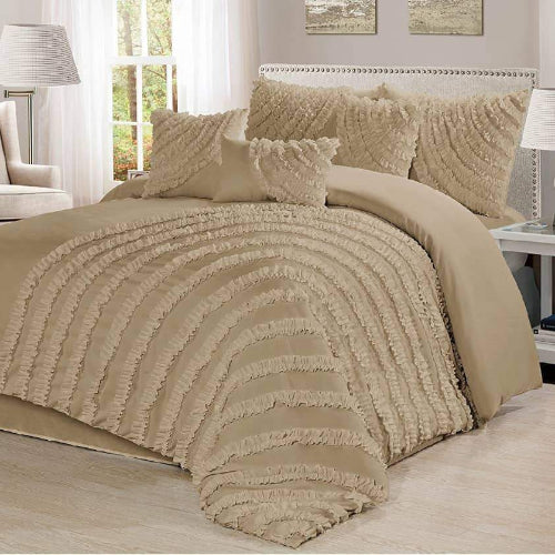 8pc Bedding Set with Duvet Covers & 4 Pillowcases - Cream @HOG - Home Office Garden Online Marketplace