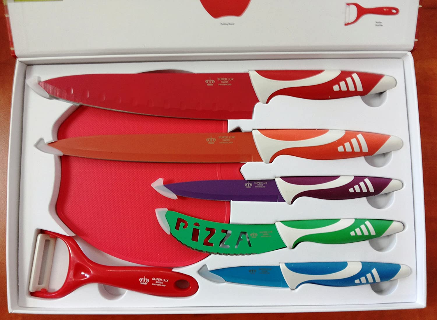 Kitchen Knife Set - Stainless Steel - 6 Piece - Multicolor Home Office Garden | HOG-HomeOfficeGarden | online marketplace