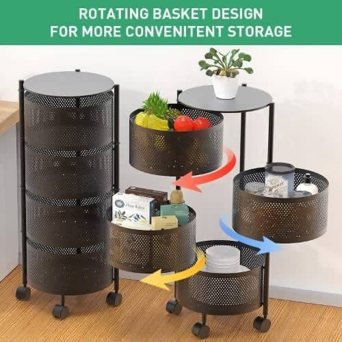 4 Tier Rotating Storage Basket Home Office Garden | HOG-HomeOfficeGarden | HOG-Home.Office.Garden