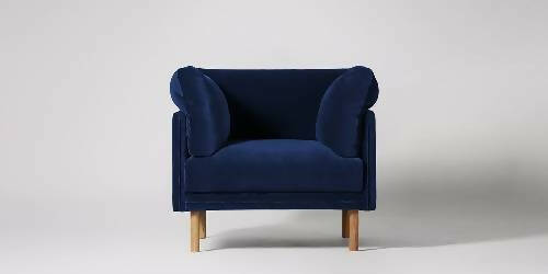 Jess Armchair - Indigo in Deep Velvet