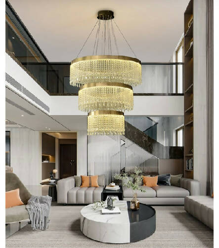 3-Step Luxury Crystal Chandelier. Order now at HOG-Home, Office, Garden online marketplace. Buy now pay later option with 0% interest rate available nationwide