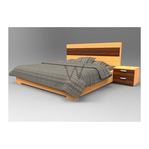 Adelia  Series; 6 x 6 Feet Bedframe (Golden-Brown and Mansonia). @HOG - Home Office Garden Online Marketplace