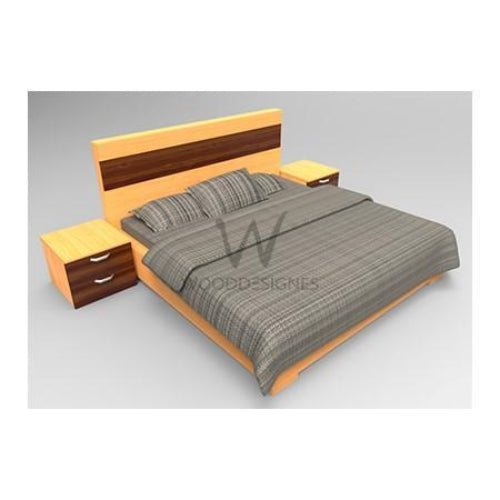 Adelia  Series; 6 x 6 Feet Bedframe (Golden-Brown and Mansonia). @HOG - Home Office Garden Online Marketplace