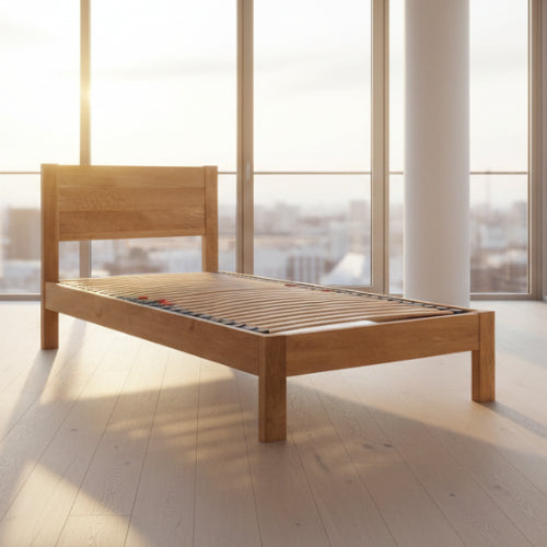 Bed Frame with Wood Head Board - Single Size. @HOG - Home Office Garden Online Marketplace