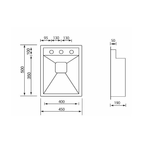 CM 812910xcssp Ariel 45x50 Sink. @HOG - Home Office Garden Online Marketplace