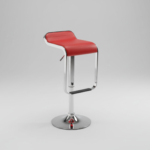Chrome Bar Stool - Red @HOG - Home Office Garden Online Marketplace