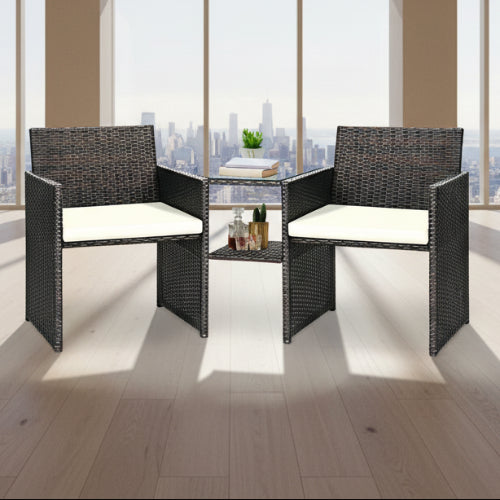 Costway Patio Rattan Loveseat Table Chairs Set. @HOG - Home Office Garden Online Marketplace