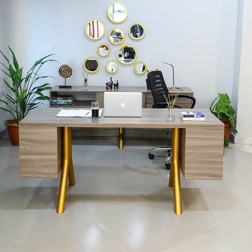 Eclectic Office Desk with Bookshelf @HOG - Home Office Garden Online Marketplace